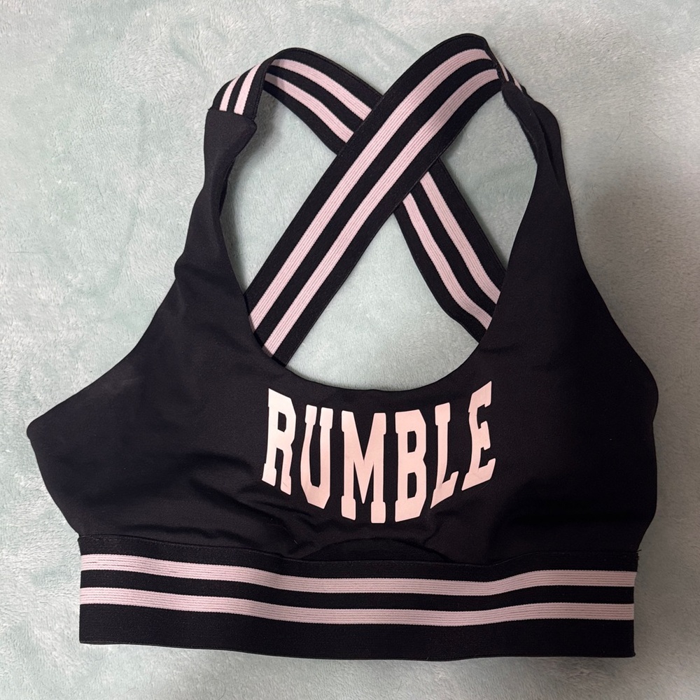 Lilybod Black and Pink Crop Top